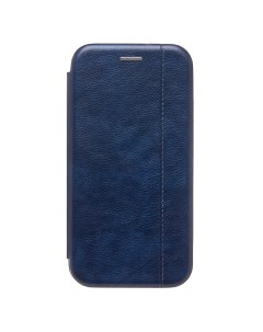 Чехол iPhone 15 Pro флип боковой кожзам 3 синий Promise mobile