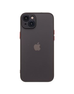 Чехол iPhone 15 Plus пластиковый с окантовкой черный Promise mobile