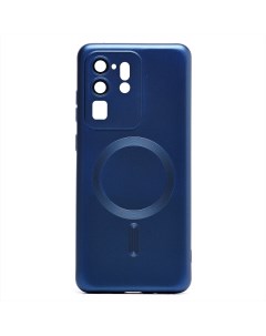 Чехол Samsung SM G988B Galaxy S20 Ultra силиконовый Matte MagSafe темно синий Promise mobile