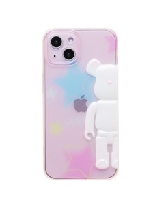 Чехол iPhone 14 силиконовый Мишка 3 разноцветный Promise mobile