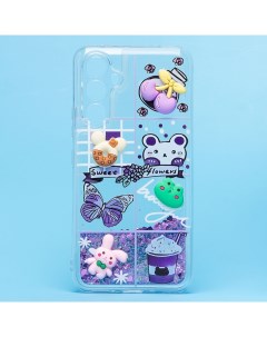 Чехол Samsung SM A546E Galaxy A54 5G силиконовый 3D игрушки фиолетовый Promise mobile