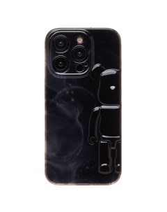 Чехол iPhone 15 Pro Max силиконовый Мишка 3 черный Promise mobile