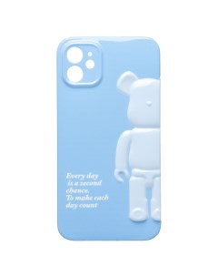 Чехол iPhone 11 силиконовый Мишка 3 голубой Promise mobile