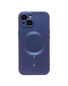 Чехол iPhone 15 силиконовый Matte MagSafe темно синий Promise mobile