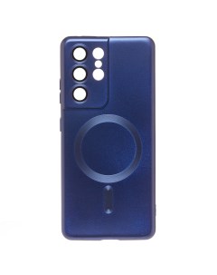 Чехол Samsung SM G998B Galaxy S21 Ultra силиконовый Matte MagSafe темно синий Promise mobile