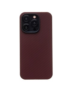 Чехол iPhone 15 Pro пластиковый MagSafe POSH KEVLAR красный Promise mobile