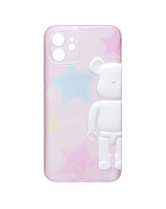 Чехол iPhone 12 силиконовый Мишка 3 разноцветный Promise mobile