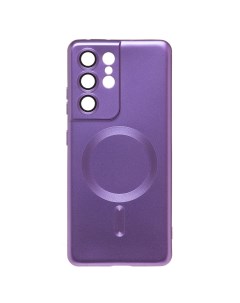 Чехол Samsung SM G998B Galaxy S21 Ultra силиконовый Matte MagSafe пурпурный Promise mobile