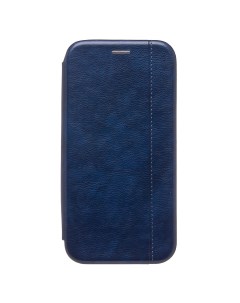 Чехол iPhone 15 Pro Max флип боковой кожзам 3 синий Promise mobile