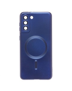 Чехол Samsung SM G996B Galaxy S21 Plus силиконовый Matte MagSafe темно синий Promise mobile