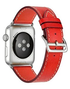 Ремешок из экокожи для Apple Watch 38 40 mm Красный Nobrand