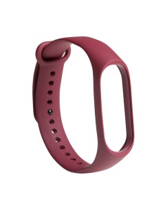 Сменный силиконовый ремешок для Xiaomi Mi Band 3 4 Wine Red Nobrand