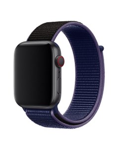 Ремешок нейлоновый для Apple Watch 42 44 мм Синий с черным Nobrand