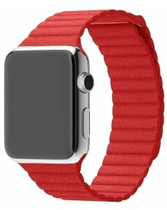 Ремешок из экокожи для Apple Watch 44 42 mm Красный Nobrand