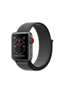 Ремешок нейлоновый для Apple Watch 42 44 мм Черный с серым Nobrand