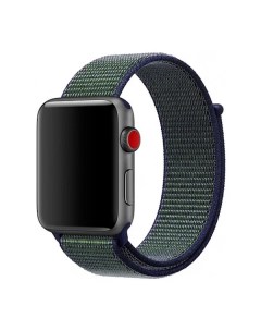 Ремешок для Apple Watch 44mm 42mm Nylon Loop Blue Green Nobrand