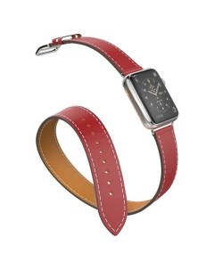 Ремешок из экокожи для Apple Watch 38 40 mm Двойной Красный Nobrand