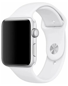 Сменный силиконовый ремешок для Apple Watch 42mm белый Nobrand