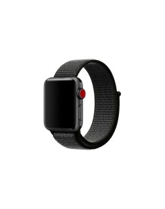 Ремешок нейлоновый для Apple Watch 38 40 мм Черный с серым Nobrand