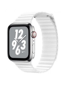 Ремешок из экокожи для Apple Watch 44 42mm белый Nobrand