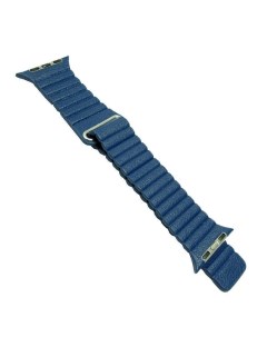 Ремешок полиуретановый Под кожу для Apple Watch 42 44 мм Темно синий Nobrand