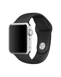 Сменный силиконовый ремешок для Apple Watch 42mm черный Nobrand