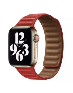 Ремешок из экокожи для Apple Watch 42 44 mm Красный Nobrand
