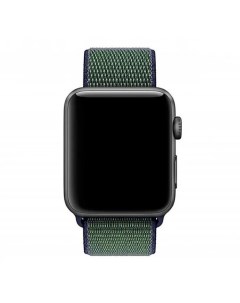 Ремешок для Apple Watch 38mm 40mm Nylon Loop Black Green Nobrand