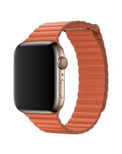 Ремешок из экокожи для Apple Watch 44 42mm Оранжевый Nobrand