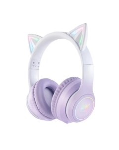 Игровые наушники B90 Cat фиолетовые Bluetooth Onikuma