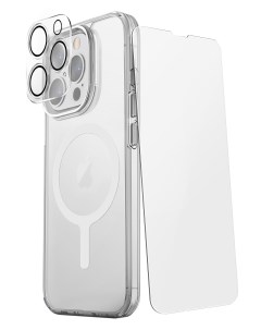 Чехол для iPhone 15 Pro с MagSafe в комплекте стекло для камеры и дисплея Clear Uniq
