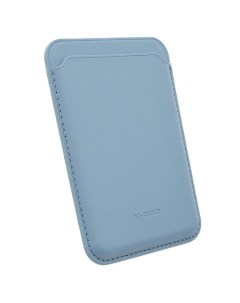 Картхолдер магнитный для Apple iPhone 15 Plus Небесно Голубой Wallet
