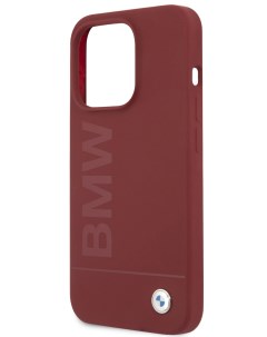 Чехол для iPhone 15 Pro с MagSafe и Soft touch красный Bmw