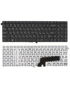 Клавиатура для ноутбука Clevo W550EU черная без рамки плоский Enter Azerty