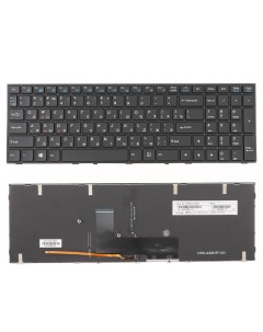 Клавиатура для ноутбука DNS Clevo P650SG P650SE черная с подсветкой Azerty
