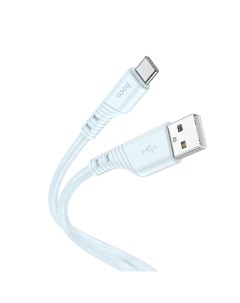 USB Кабель Type C X97 1м силиконовый светло голубой Hoco