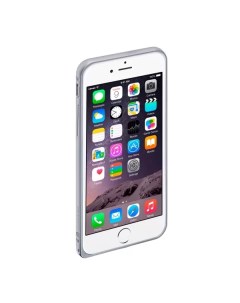 Бампер для iPhone 6 6S защитная пленка Silver Deppa