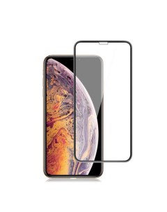 Защитное стекло для iPhone 11 Pro Max Xs Max Black Silicone Frame Luxcase