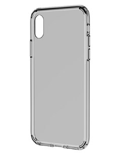 Накладка силикон для iPhone X Xs прозрачная черная Gecko