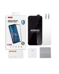 Защитное стекло пленка на заднюю крышку для iPhone 12 Pro Max 3D Black Усиленное Anmac