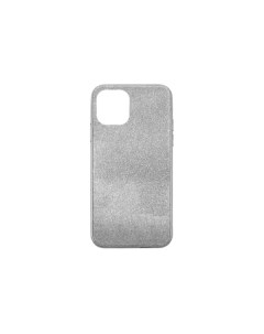 Накладка силиконовая для Apple iPhone 12 12 Pro Серебристый с блестками Neypo