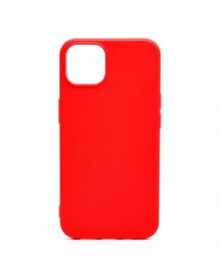 Силиконовый чехол с микрофиброй для iPhone 13 Красный Borasco