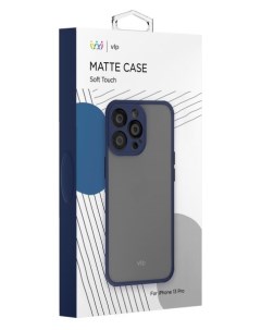 Накладка силикон Matte Case для iPhone 13 Pro Темно синий Vlp