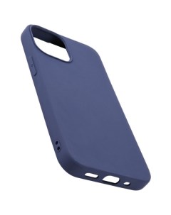Силиконовый чехол с микрофиброй для iPhone 13 Синий Borasco