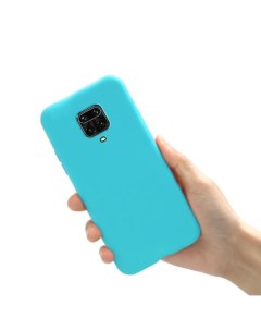 Накладка силикон для Xiaomi Redmi Note 9S Голубая Svekla
