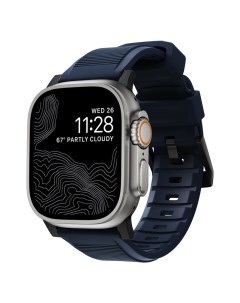 Ремешок Rugged Strap для Apple Watch 49 45 44 42 мм NM01295785 Синий черный Nomad