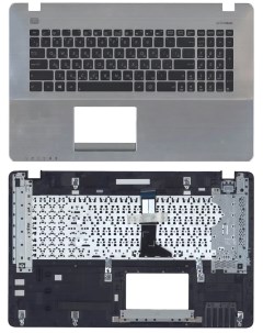 Клавиатура для Asus X750LN Series p n 0KN0 PM1RU13 90NB01K2 R31RU0 черная c серебристы Sino power
