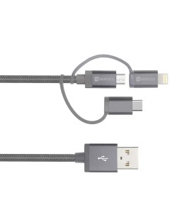 Кабель быстрой зарядки 3 в 1 с разъемом Lightning USB C или Micro USB Skross