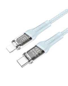 Кабель U111 Transparent Discovery Edition USB Type C Lightning 1 2 м синий Hoco