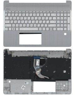 Клавиатура для HP 15S EQ 15S FQ топкейс серебристый FPR Vbparts